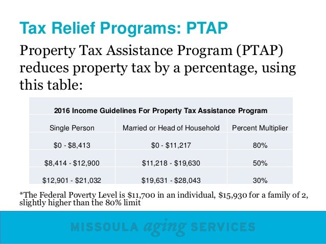 Property Tax Relief for Older Adults