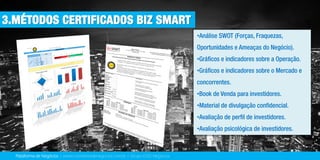 Plataforma de Negócios | www.corretoresdenegocios.com.br | Grupo EGD Negócios
•
•
•
•
•
•
•
3.MÉTODOS CERTIFICADOS BIZ SMART
 