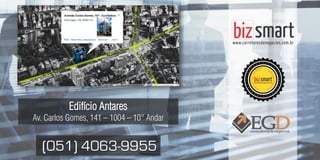(051) 4063-9955
Edifício Antares
Av. Carlos Gomes, 141 – 1004 – 10° Andar
 