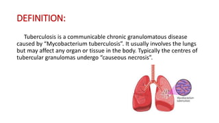 Pathophysiology and clinical management of tuberculosis PPT