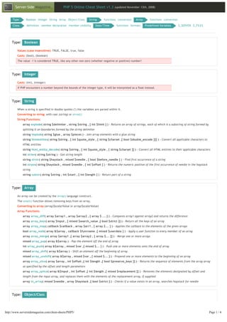 0php 5-online-cheat-sheet-v1-3 | PDF