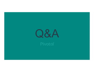 99© 2016 Pivotal Software, Inc. All rights reserved.
Cloud Native Power Lunch Series
Q&A
 