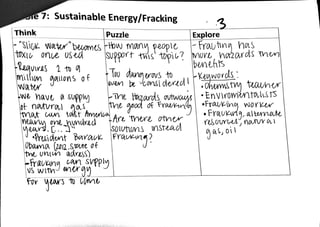 Table 7 sustainable energy fracking 