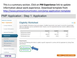 PMESN: Step-by-step guide to filling PMP application | PPTX