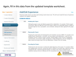 Again, fill in this data from the updated template worksheet.

 
