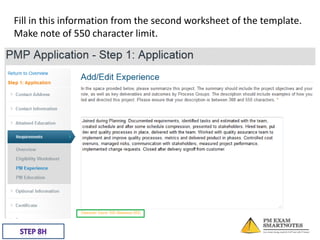 Fill in this information from the second worksheet of the template.
Make note of 550 character limit.

 