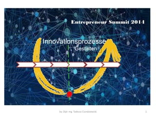 Innovationsprozesse 
by: Dipl.-Ing. Tadeusz Ciundziewicki 
1 
Gestalten 
Entrepreneur Summit 2014  