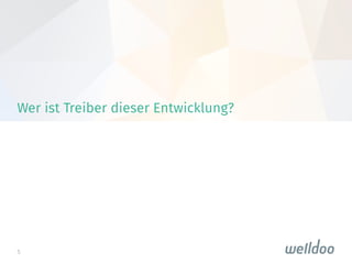 5
Wer ist Treiber dieser Entwicklung? 
 