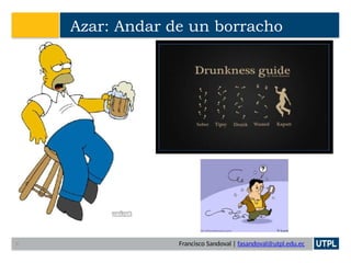Francisco Sandoval | fasandoval@utpl.edu.ec
Azar: Andar de un borracho
9
 
