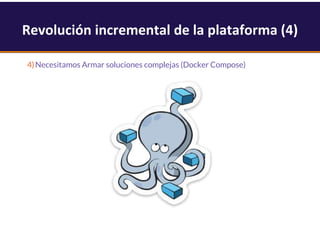 4)Necesitamos Armar soluciones complejas (Docker Compose)
Revolución incremental de la plataforma (4)
 