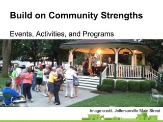 Build on Community Strengths
Events, Activities, and Programs
 