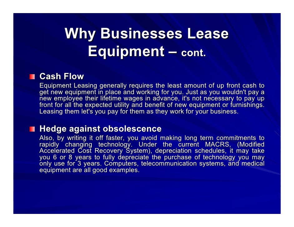 sfo equipment lease ppt