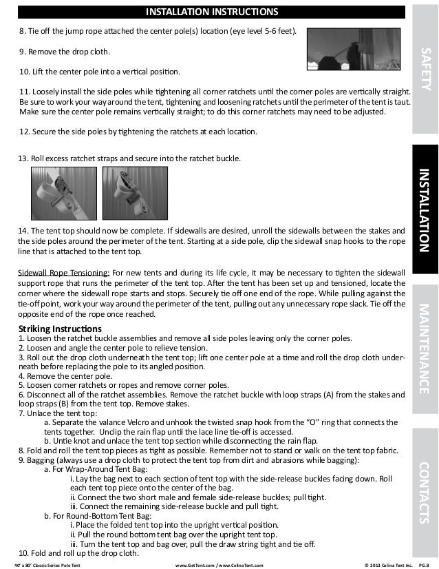 by assemble step step tent Instructions x 40 Tent Installation 80 Pole