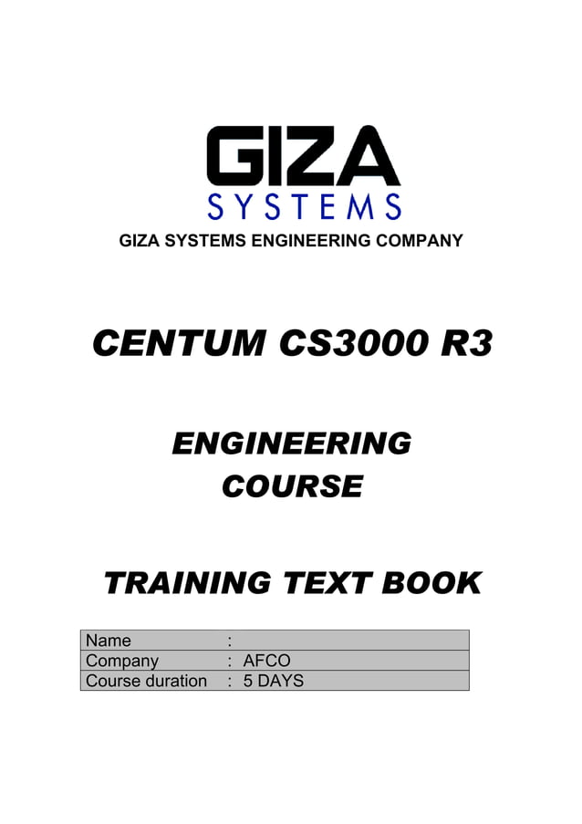 Dcs centum cs3000 r3 | PDF