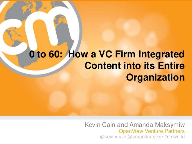 0 to 60 How a VC Firm Integrated Content into its Entire
