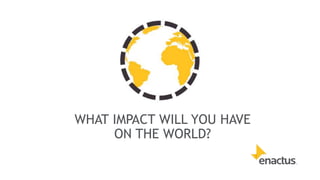 WHAT IMPACT WILL YOU HAVE 
ON THE WORLD? 
 
