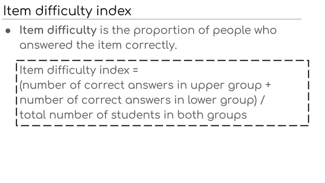Tryout Test Item Analysis Difficulty Discrimination Pdf