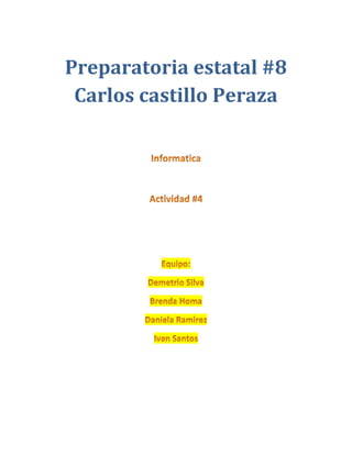Preparatoria estatal #8 
Carlos castillo Peraza 
 
