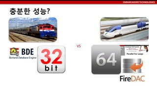 EMBARCADERO TECHNOLOGIES
충분한 성능?
VS
 