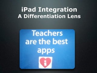 iPad Integration
A Differentiation Lens
 