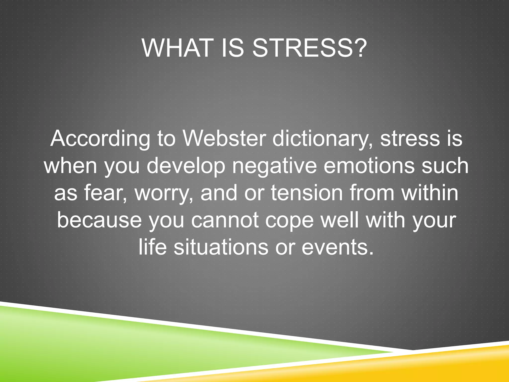 What is stress? | PPT