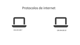Protocolos de internet
216.124.128.7 128.104.202.32
 