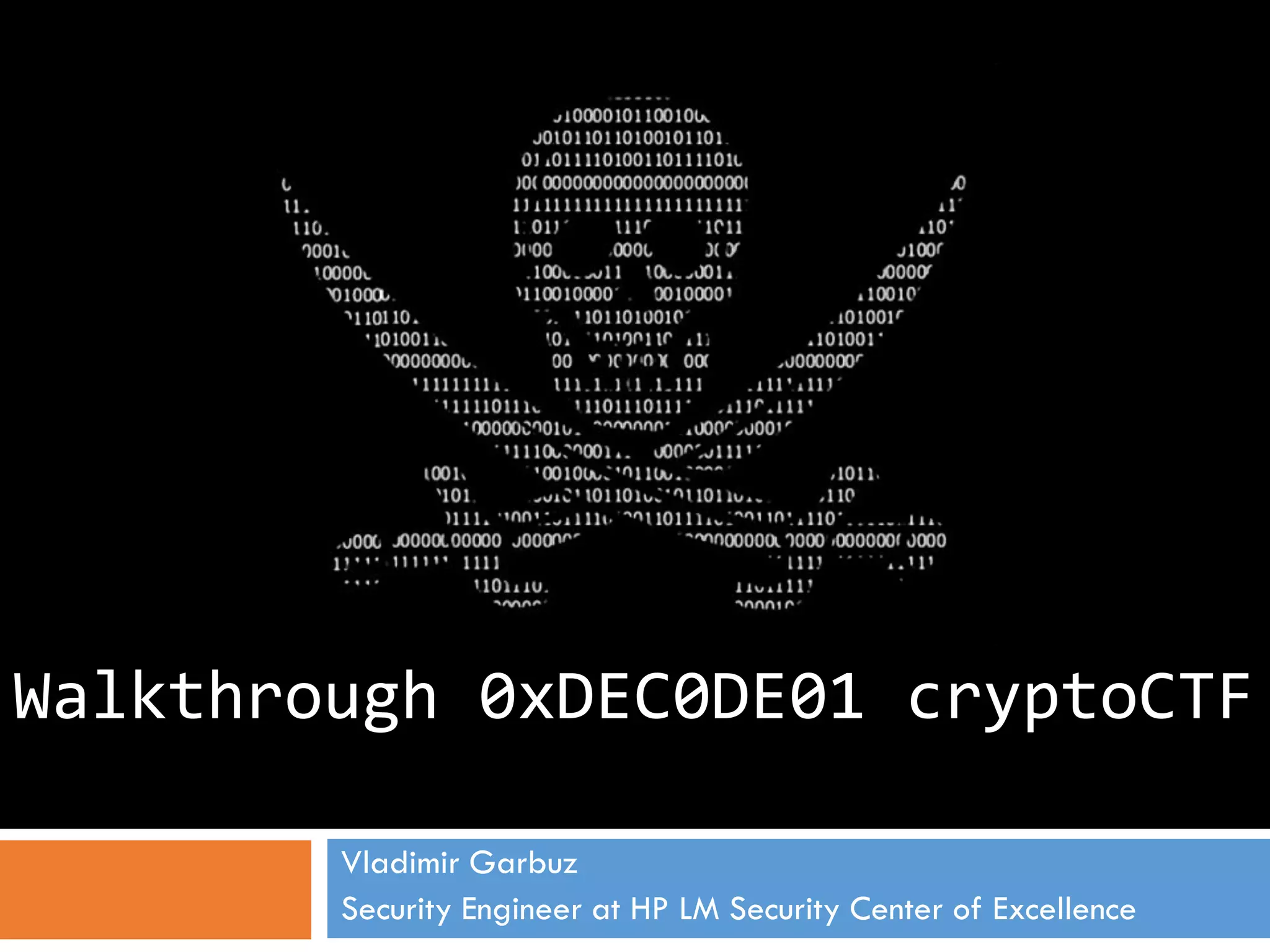 0xdec0de01 crypto CTF solutions | PDF