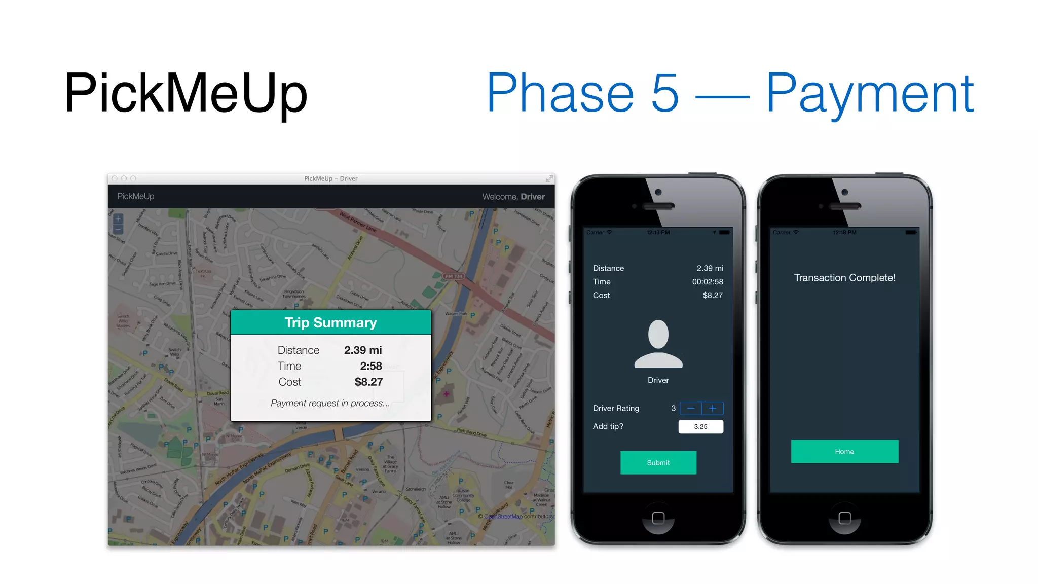 PickMeUp Phase 5 — Payment 
 