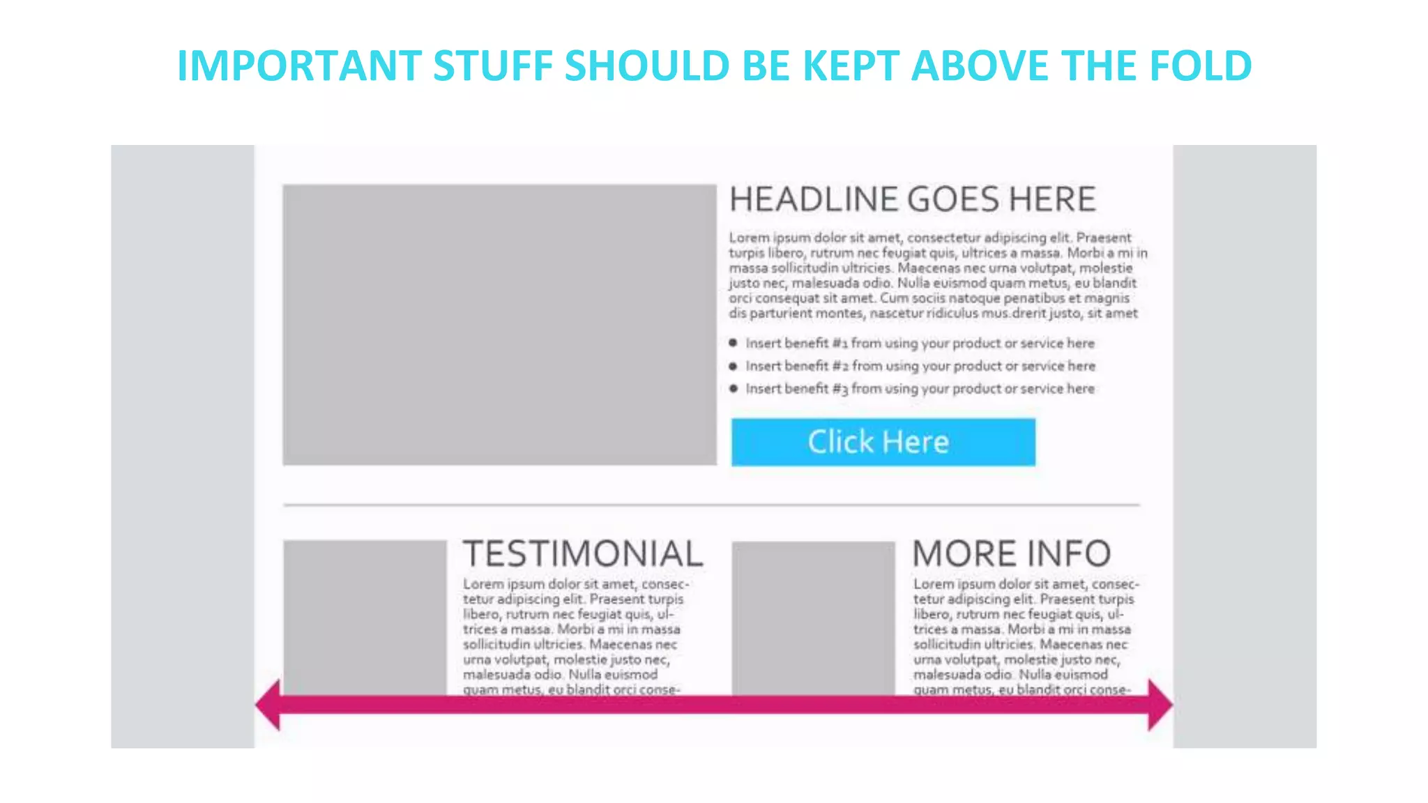 IMPORTANT STUFF SHOULD BE KEPT ABOVE THE FOLD
 