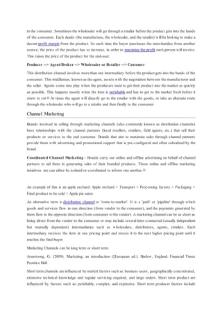 Assignment of sales and channel marketing | DOCX