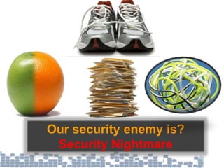 Our security enemy is?
Security Nightmare
 