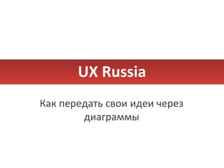 UX Russia
Как передать свои идеи через
        диаграммы
 