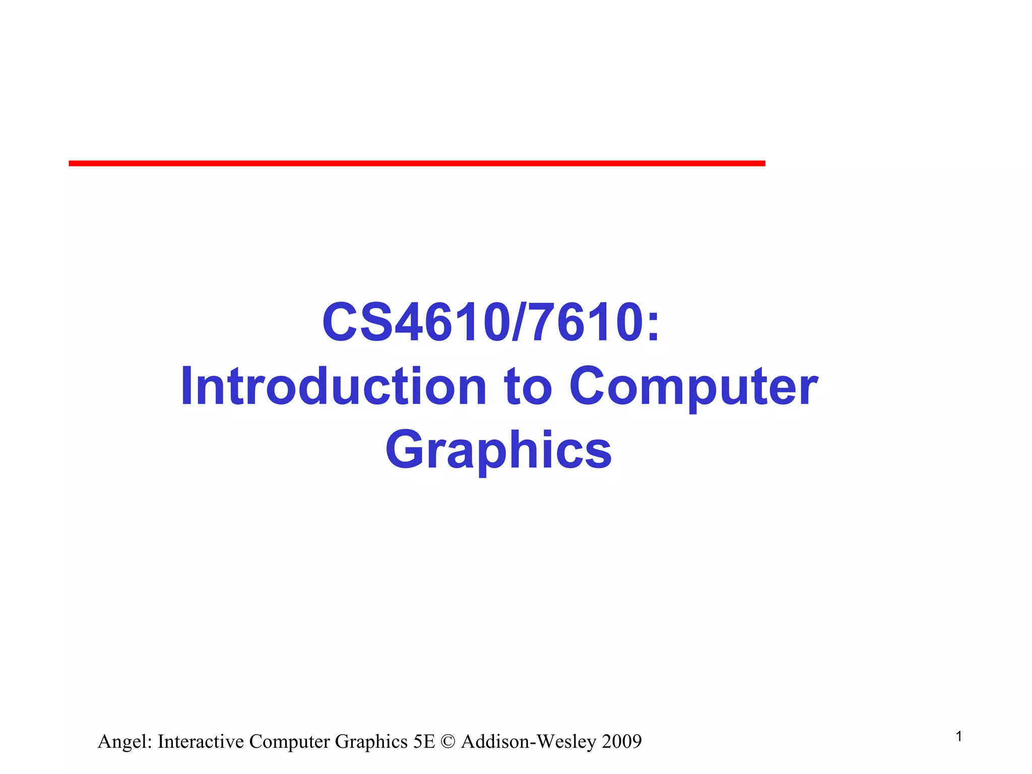 1 00-introduction to computer graphics | PPT | Free Download
