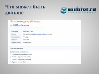 Что может быть
дальше
 