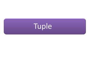 Tuple
 