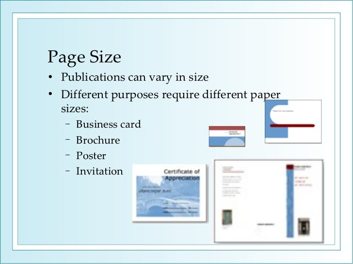 1.03 layout of a desktop publishing document