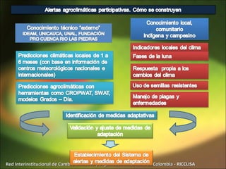 Red Interinstitucional de Cambio Climático y Seguridad Alimentaria de Colombia - RICCLISA
 
