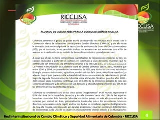 Red Interinstitucional de Cambio Climático y Seguridad Alimentaria de Colombia - RICCLISA   4
 