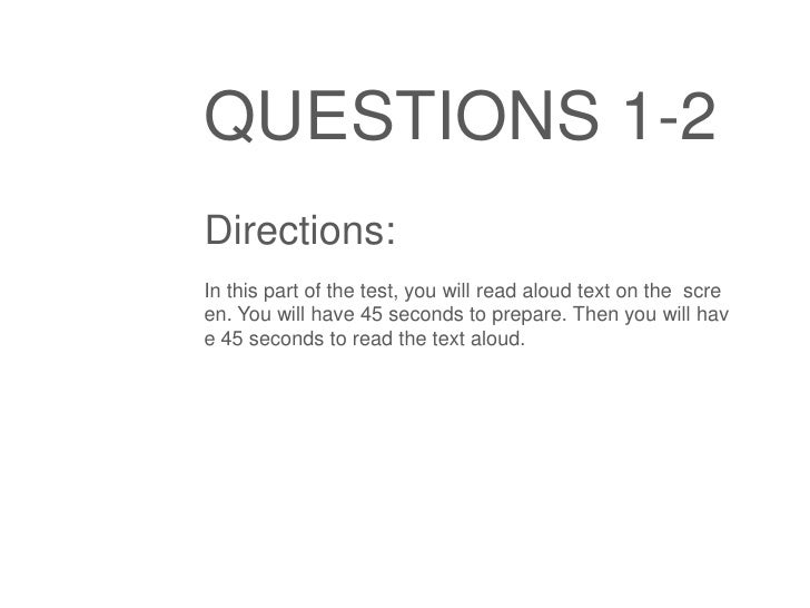 toeic speaking sample questions Toeic speaking test pronunciation practice.