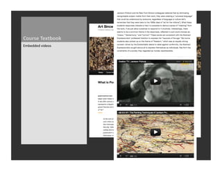 Course	
  Textbook	
  
Embedded	
  videos	
  
 