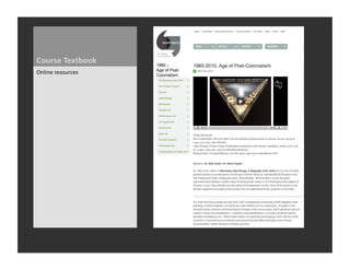 Course	
  Textbook	
  
Online	
  resources	
  
 