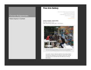 Course	
  Assignments	
  
Pedro	
  Ospina	
  in	
  Context	
  
 