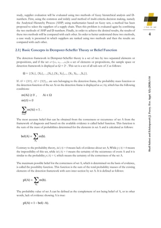 Supplier selection using fuzzy AHP method and D-numbers | PDF