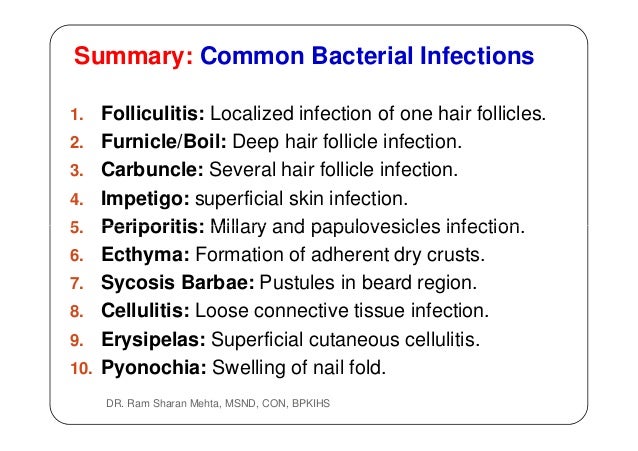 Bacterial Infections of the Hair Follicles - IFD