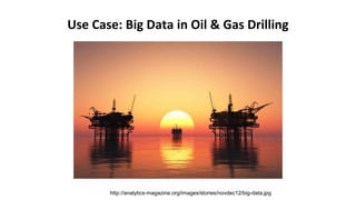 Use Case: Big Data in Oil & Gas Drilling
http://analytics-magazine.org/images/stories/novdec12/big-data.jpg
 