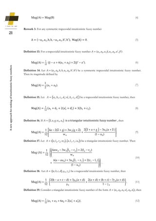 A new approach for ranking of intuitionistic fuzzy numbers | PDF