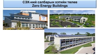 СЭХ-ний салбарын хэтийн төлөв
Zero Energy Buildings
55
 