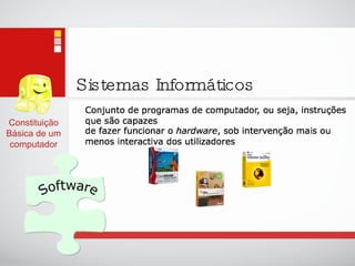 Sistemas Informáticos Constituição Básica de um computador 