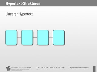 Hypertext-Strukturen

Linearer Hypertext
 