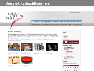 Beispiel: Kulturstiftung Trier
 